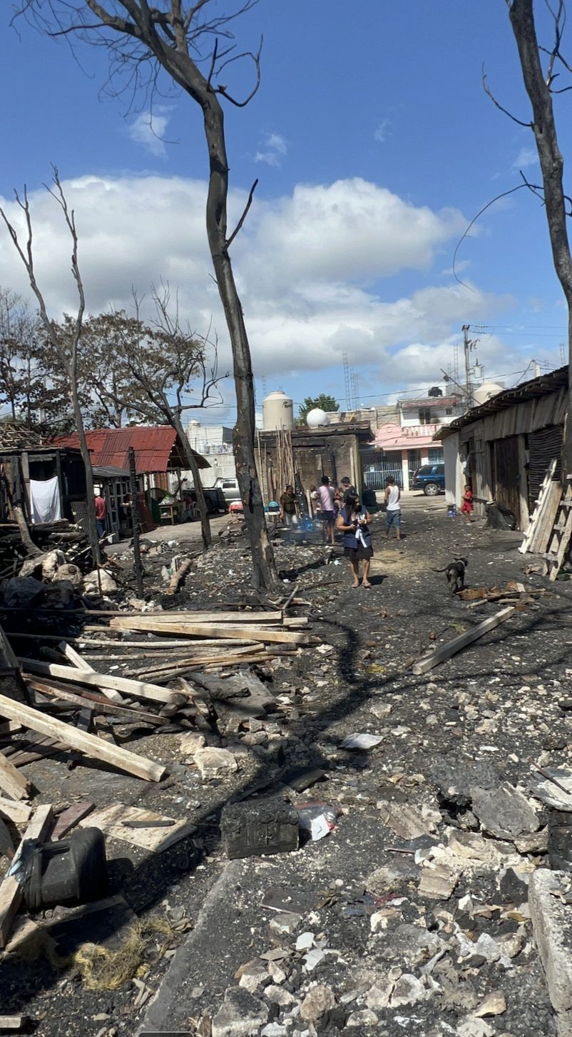 The neighbourhood after the fire