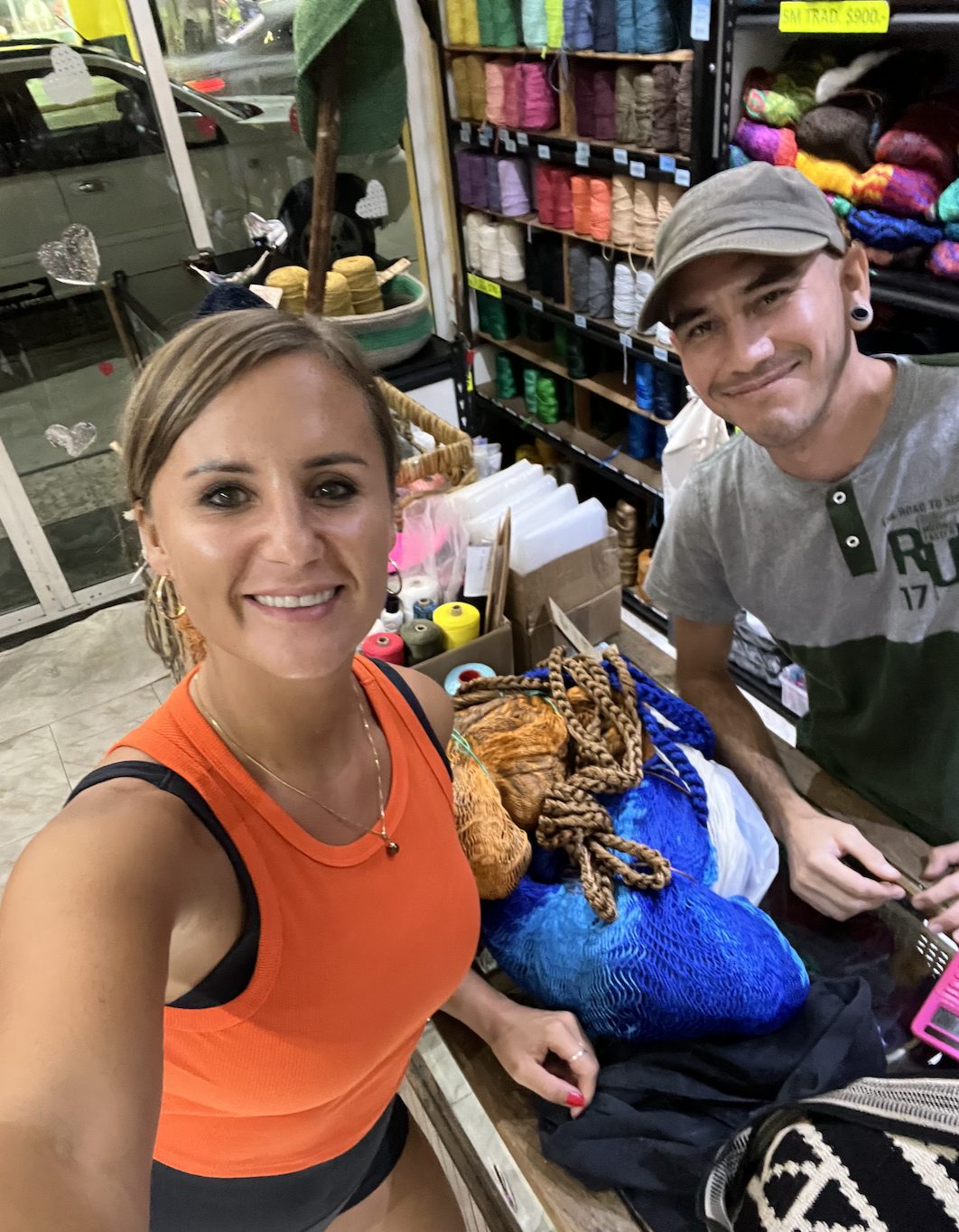 Buying hammocks for families who had lost everything