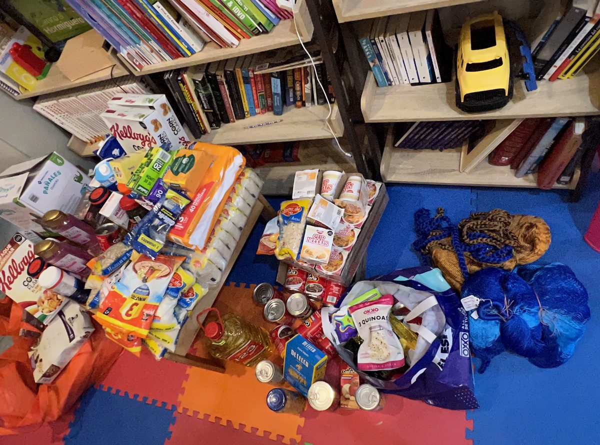 Food and essentials bought with the funds raised